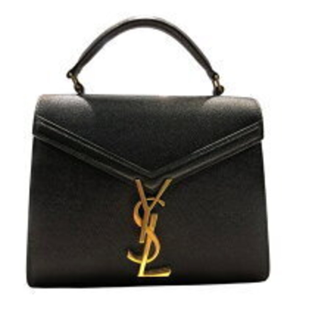 Saint Laurent Cassandra Top Handle Black Leather Shoulder Bag